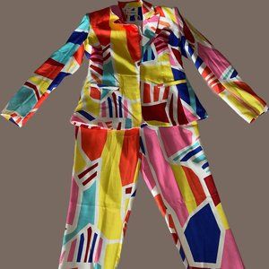 Women's Pant Suit Multi Colored